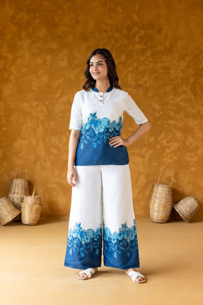 Azure Floral Couple Set