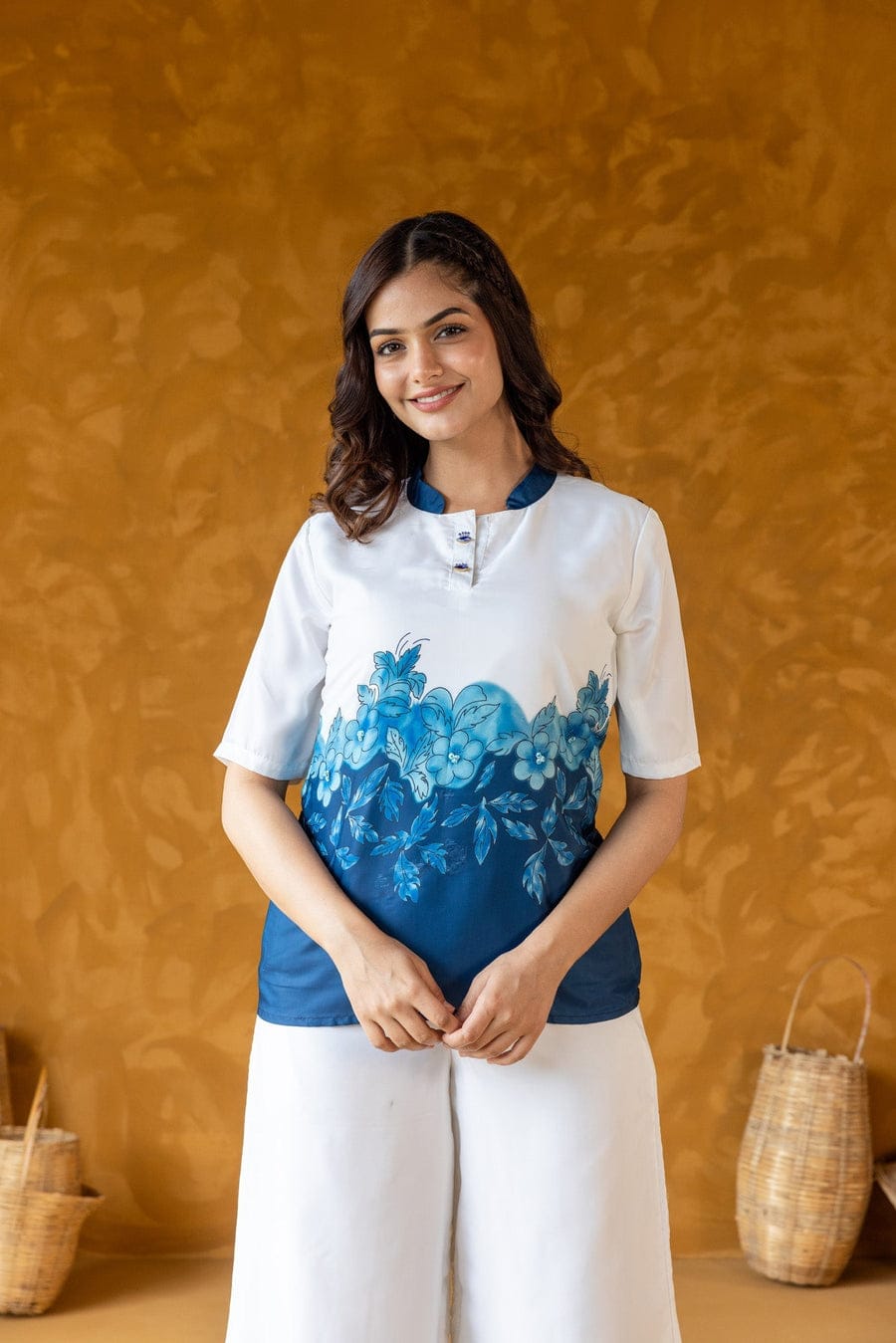 Azure Floral Couple Set